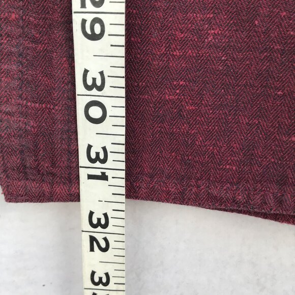 CPO PROVISIONS Mens XL/TG Button Down Long Sleeve Red Cotton Shirt - Picture 6 of 9